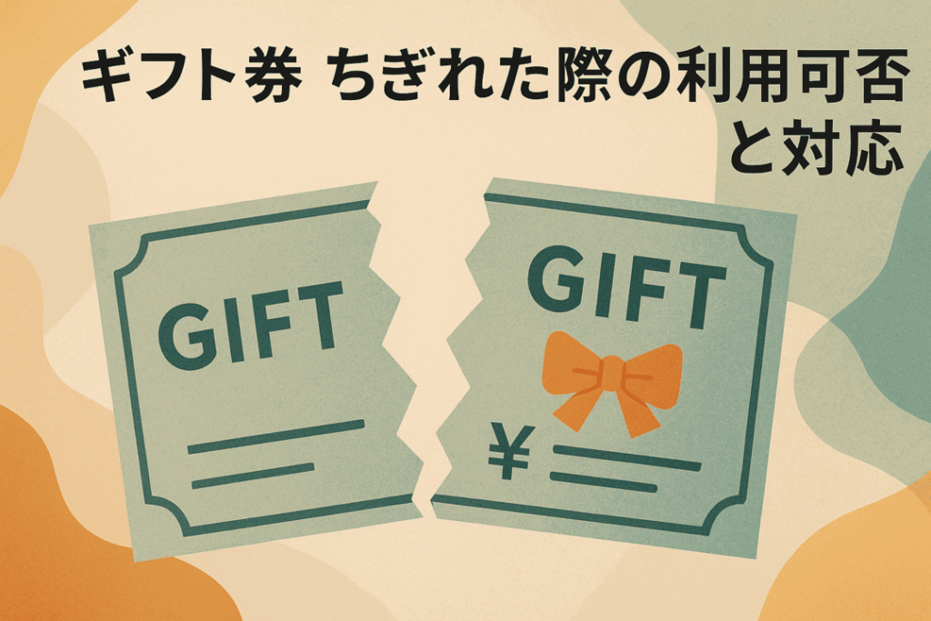 ギフト券 ちぎれた際の利用可否と対応